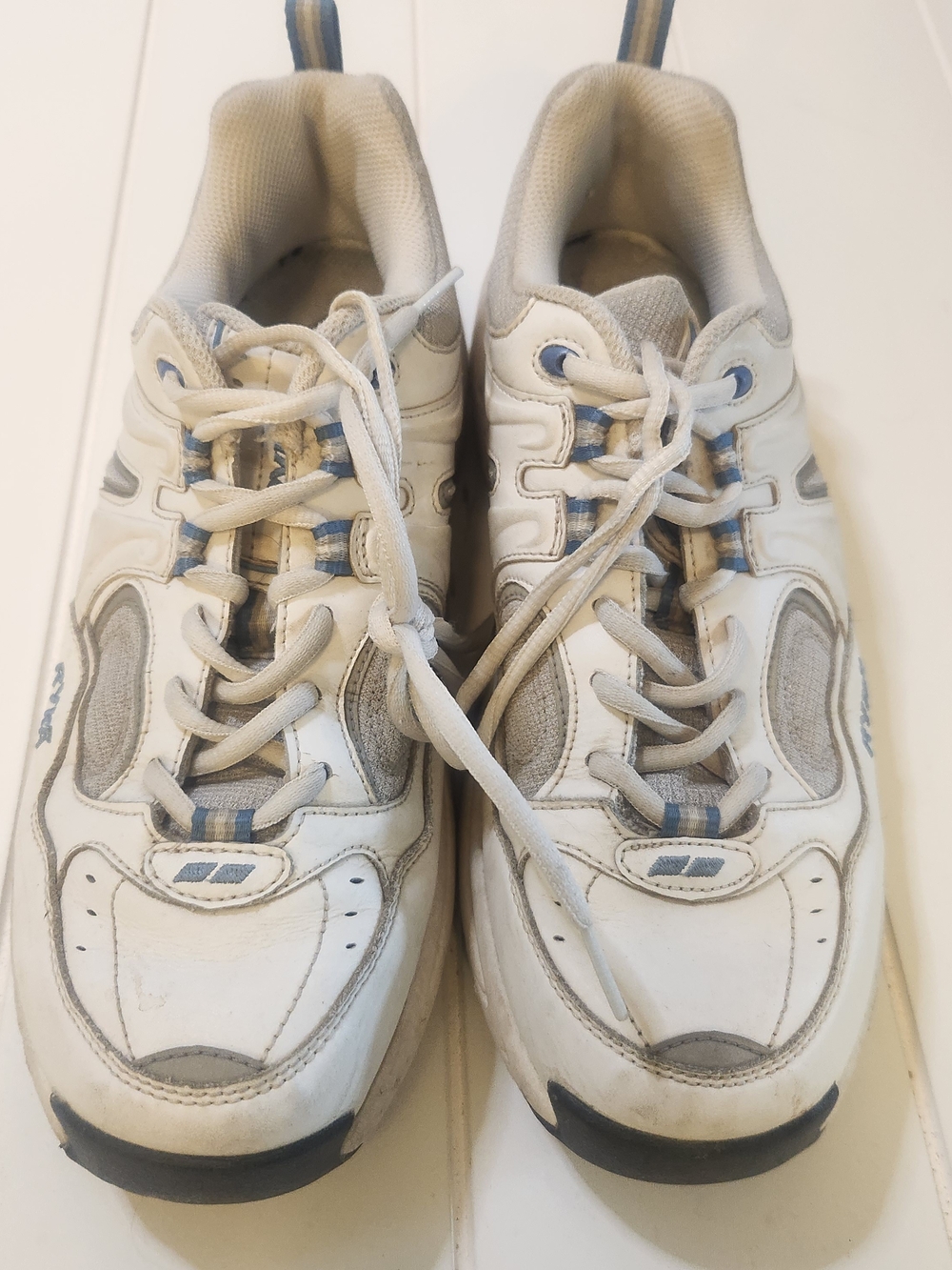 Ryka White and Light Gray Athletic Sneakers
